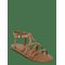 MANGO Cross-Strap Leather Sandals - MEDIUM BROWN - 32 – kuva 1