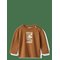 WHEAT T-Shirt L/S Ebbe Print - WARM HAZEL - 68 – kuva 1