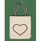 DESIGN LETTERS In My Heart. Travel Bag - NATURAL / BLACK - 40X 17X 45 cm
