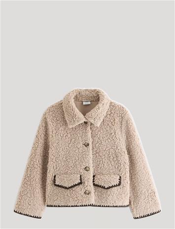 LINDEX Teddy Jacket - DUSTY BEIGE - 170 – kuva 1/2