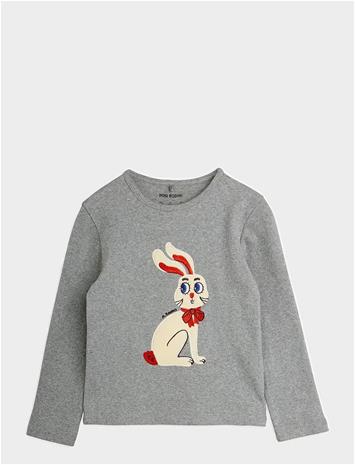 MINI RODINI Rabbit Application Ls Top - GREY MELANGE - 140/146 – kuva 1/2