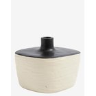 MUUBS Vase Tuto - BLACK/CREME - H24.5 cm