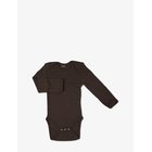 SMALLSTUFF Body Ls, Brown Drop Needle, Merino Wool - BROWN - 98