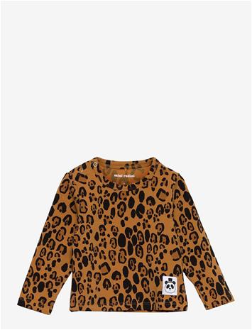 MINI RODINI Basic Leopard Ls Tee Tencel™ - BEIGE - 140-146 – kuva 1/2
