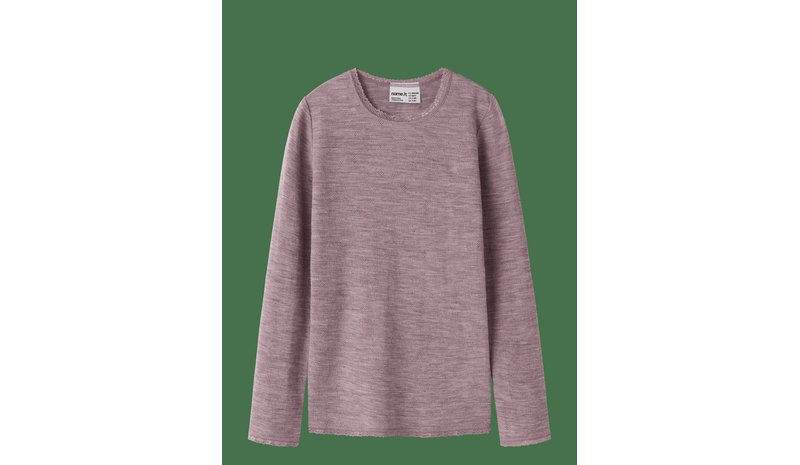 NAME IT Nkfwang Wool Needle Ls Top Solid - TOADSTOOL - 122-128 – kuva 1/2
