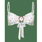 MALINA Viola Bamboo-Ring Bandeau Bikini Top - DITSY - XL