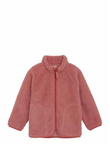 CELAVI Teddy Fleece Jacket - BRICK DUST - 100 – kuva 1/2