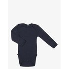 SMALLSTUFF Body Ls, Navy Drop Needle, Merino Wool - NAVY - 98