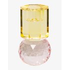 C'EST BON Crystal Candle Holder - LIGHT YELLOW/PINK - One Size 6