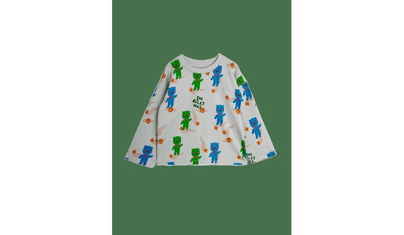 MINI RODINI Aliens Aop Ls Tee - GREY - 128/134 – kuva 1/2
