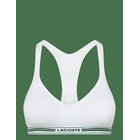 LACOSTE Padded Stretch Jersey Logo Bralette - WHITE - L