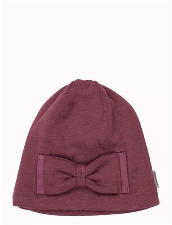 MIKK-LINE Wool Hat W. Bow - CATAWBA GRAPE - 122/128 – kuva 1/2