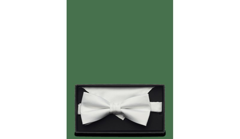 LINDBERGH BLACK Polyester Bow Tie - WHITE - One Size – kuva 1/2