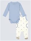 FIXONI Body Ls W.velour Romper - ASHLEY BLUE - 56