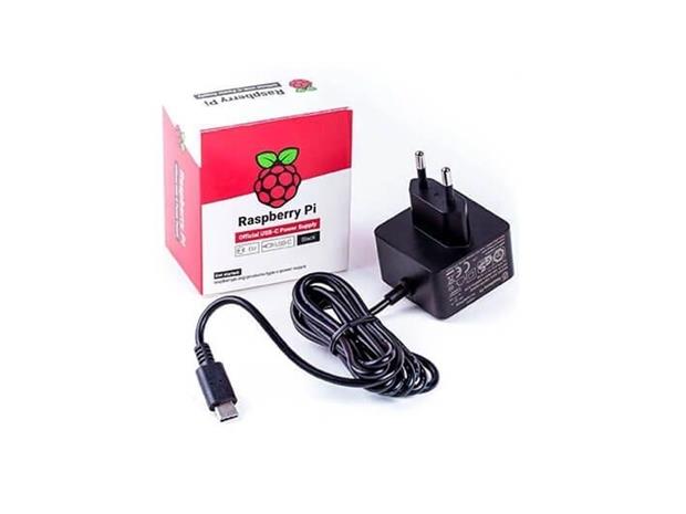 Raspberry Pi virallinen virtalähde USB-C 5.1V 3A, musta