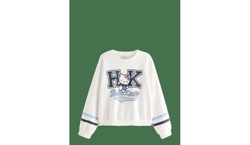 LINDEX Hello Kitty Sweatshirt With Brushed Inside - OFF WHITE - 146/152 – kuva 1/2