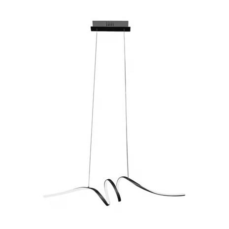 LED-kattokruunu johdossa LOOP LED/28W/230V musta