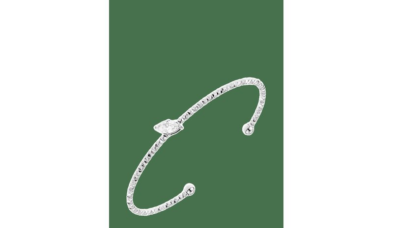 BY JOLIMA Como Mini Bangle Crystal - SILVER - One Size 5 – kuva 1/2