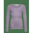 ROSEMUNDE KIDS Rkbalta Modal Ls Lace T-Shirt - LAVENDER GREY - 128