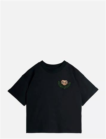 MINI RODINI E.t Emb Ss Tee - BLACK - 140/146 – kuva 1/2