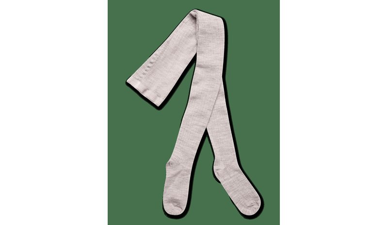 MP DENMARK Wool Rib Tights - LIGHT BROWN MELANGE - 152 – kuva 1/2