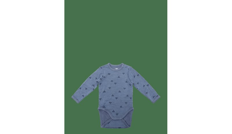 HUMMEL Hmlmini Wool Body L/S - FLINT STONE - 80 – kuva 1/2