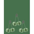 BROSTE COPENHAGEN Cherry Ornaments - LIGHT GREEN - L:3 cm