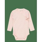 COPENHAGEN COLORS Pointelle Heart Crossover Body Ls - DUSTY ROSE - 80