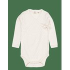 COPENHAGEN COLORS Pointelle Heart Crossover Body Ls - CREAM - 74