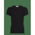 ROSEMUNDE KIDS Rkbalta Modal Ss Lace T-Shirt - BLACK - 176