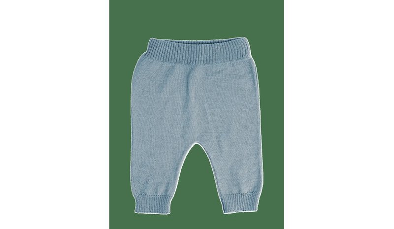 SMALLSTUFF Pants, Flat Knit Merino Wool, Blue - BLUE - 92/98 – kuva 1/2