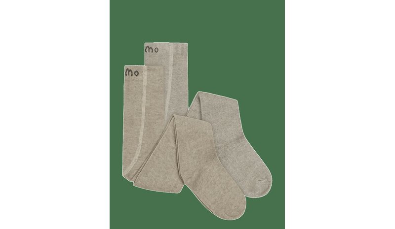 MINYMO Stocking W.glitter (2-Pack) - SILVER MINK - 92\98 – kuva 1/2