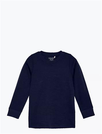 CELAVI Blouse Ls - Solid - NIGHT SKY - 90 – kuva 1/2