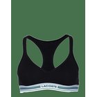 LACOSTE Padded Stretch Jersey Logo Bralette - BLACK - L
