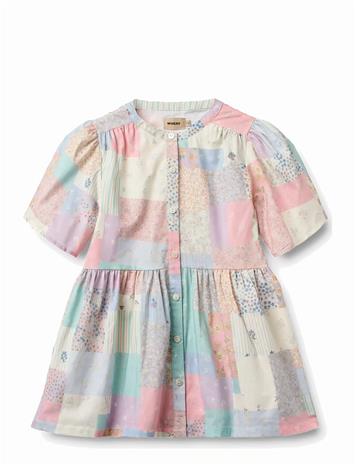 WHEAT Dress S/S Annabell - PATCHWORK FLOWERS - 140 – kuva 1/2