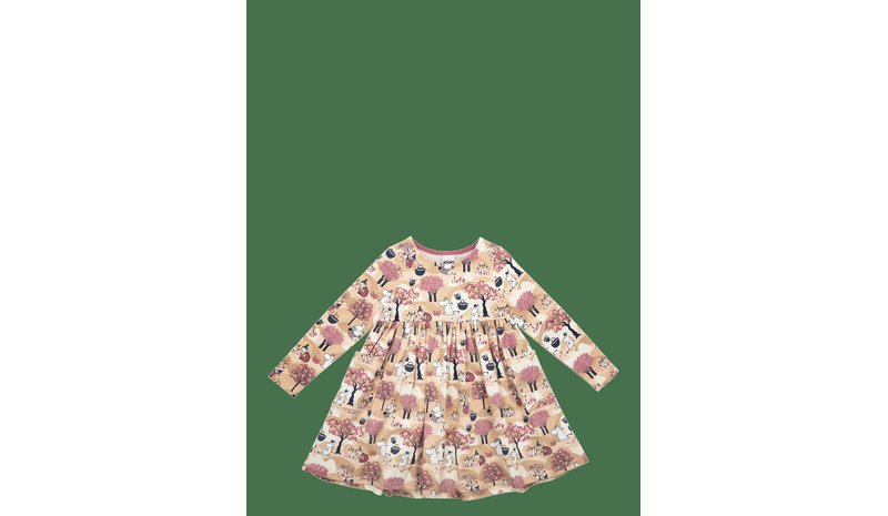 MOOMIN Fruktskörd Klänning - BEIGE - 128 – kuva 1/2