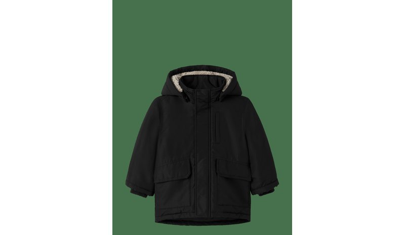NAME IT Nmmmarlow Parka Jacket Tb - BLACK - 86 – kuva 1/2