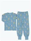GEGGAMOJA Bamboo Two Piece Pyjamas - BLUE GIRAFFE - 86/92