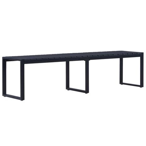 vidaXL Puutarhapenkki 180 cm polystyreenilevy musta