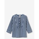 JUNA Bæk&Bølge Irene Shirt - DARK BLUE/WHITE - S/M