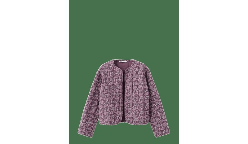 MANGO Reversible Printed Quilted Jacket - PURPLE - M – kuva 1/2