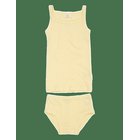COPENHAGEN COLORS Pointelle Heart Underwear Set - PALE YELLOW - 128