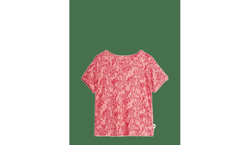 MINI RODINI Mini Leopard Aop Ss Tee - PINK - 140/146 – kuva 1/2