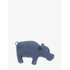 SMALLSTUFF Hippo Cushion, Knitted, Blue - BLUE - 41X 36X 10