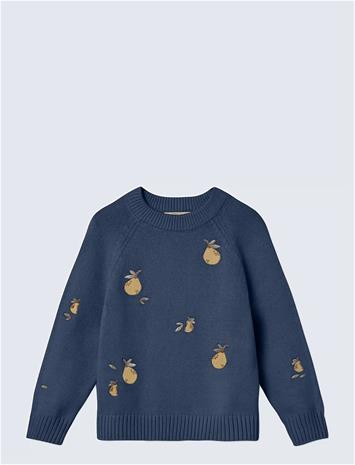 FLIINK Mahdi Pear Pullover - INSIGNIA BLUE - 80/86 – kuva 1/2