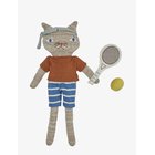 OYOY MINI Polly Cat Tennis Doll - LIGHT BROWN MELANGE - 32.5X18.3X5.3 cm