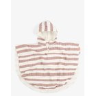 DONE BY DEER Bath Poncho Gots Stripes Powder - POWDER - One Size.LENGTH:50 cm