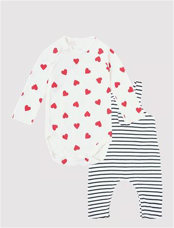 PETIT BATEAU Ensemble Long - MARSHMALLOW/SMOKING - 54 – kuva 1/2