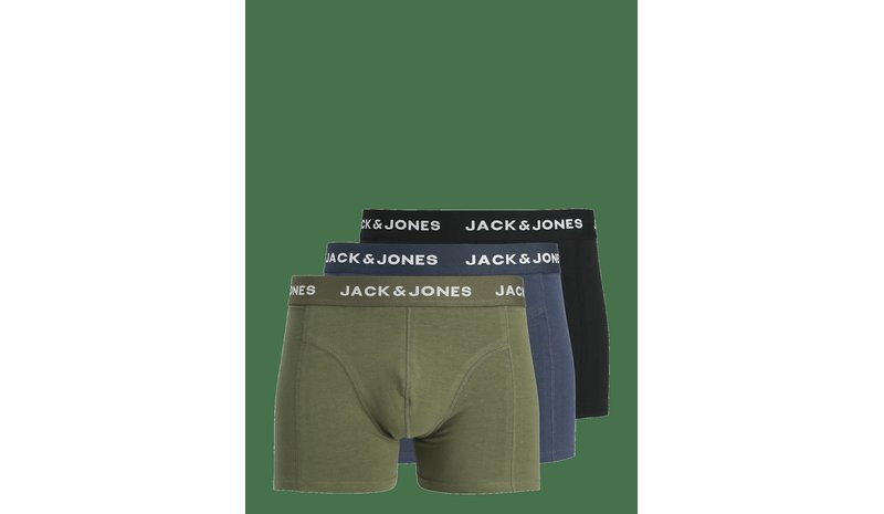 JACK & JONES Jacbenja Solid Trunks 3 Pack Styd - BLACK - S – kuva 1/2