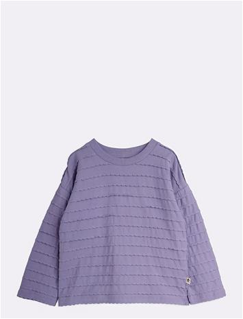 MINI RODINI Textured Frill Ls Tee - PURPLE - 68/74 – kuva 1/2